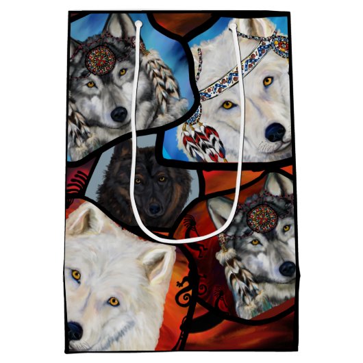 SAC CADEAU MOYEN WOLF ART (Dos)