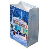 Sac Cadeau Moyen Woodland Creatures and Retro RV Camper (Dos Angle)