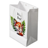 Sac Cadeau Moyen Woodland Créatures Baby shower du garçon (Devant Angle)