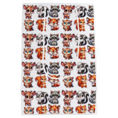 Sac Cadeau Moyen Woodland Créatures Baby shower du garçon (Dos)