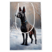 Sac Cadeau Moyen Xoloitzcuintli Laisser neiger Noël (Devant)