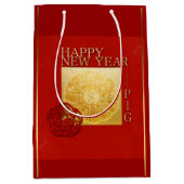 Sac Cadeau Moyen Yin Yang Chinois Cochon Nouvel An 2019 Moyen Cadea (Devant)