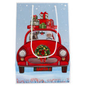 Sac Cadeau Moyen Yorkshire Terrier Chien En Voiture Avec Le Père No (Dos)