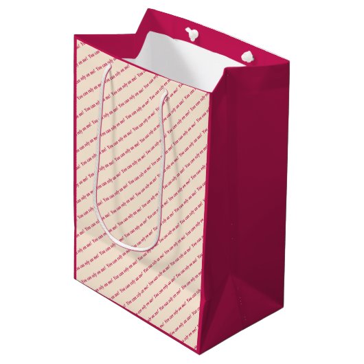 Sac Cadeau Moyen You Can Rely on Me Minimal Pattern & Quote Design (Devant Angle)