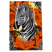 Sac Cadeau Moyen Zebra African Savanna Wild Animal (Devant)