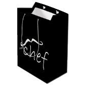 Sac Cadeau Moyen Zee Chef Français Black MGB (Dos Angle)
