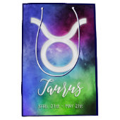 Sac Cadeau Moyen Zodiac : Dates du Taurus (Devant)