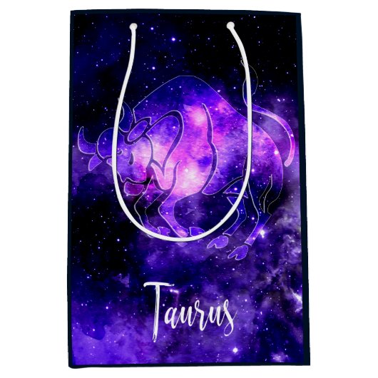 Sac Cadeau Moyen Zodiaque : Taurus (Devant)