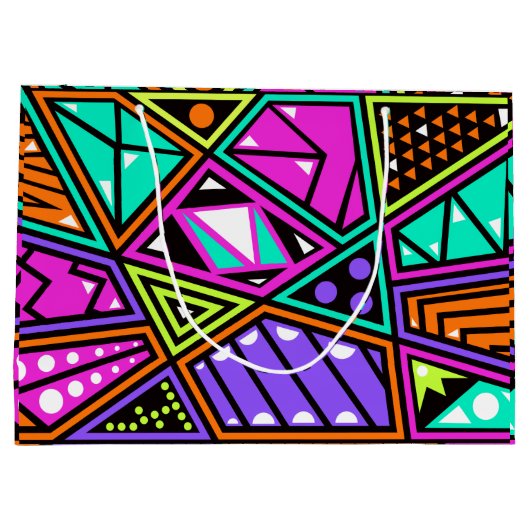 sac cadeau néon abstrait (Dos)