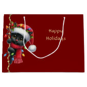 Sac cadeau Noël Black Cat Holiday (Devant)