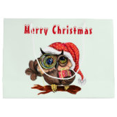 Sac cadeau Noël Chouette bébé avec cadeaux (Dos)