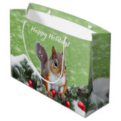 Sac cadeau Noël écureuil (Dos Angle)