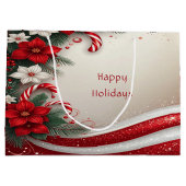 Sac cadeau Noël Floral Sucres de canne Vacances (Dos)