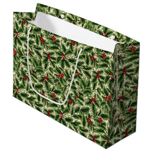 Sac cadeau Noël Holiday Holly