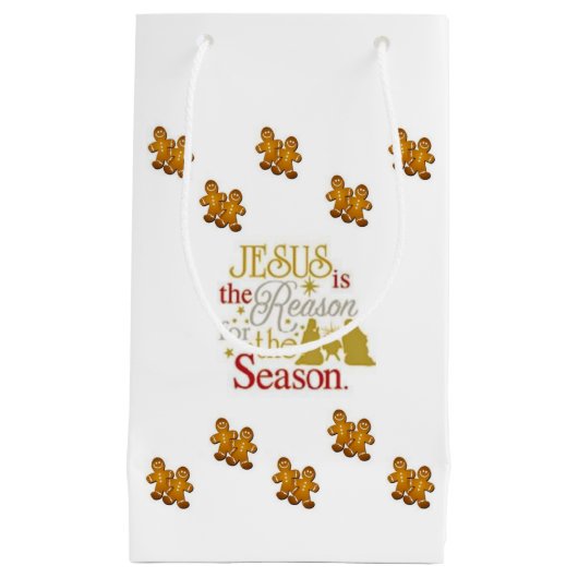 Sac cadeau Noël Homme en pain d'épices (Devant)