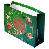 Sac cadeau Noël Père Noël (Dos Angle)