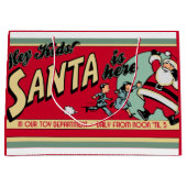 Sac Cadeau Noël Rétro du Père Noël (Devant)