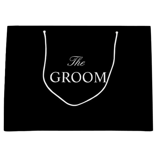 Sac cadeau noir blanc Groom (Devant)