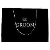 Sac cadeau noir blanc Groom (Dos)