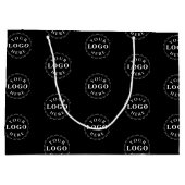 Sac cadeau noir classique grand format avec logo p (Dos)