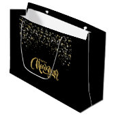Sac cadeau noir élégant (Devant Angle)