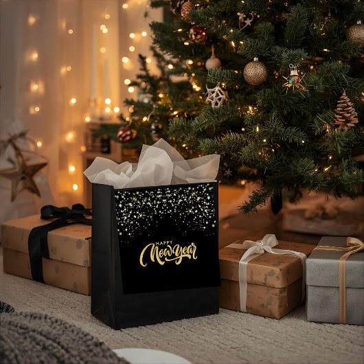 Sac cadeau noir élégant