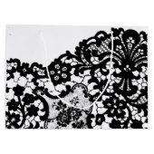 SAC CADEAU NOIR ET LACE BLANCHE (Dos)
