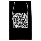 Sac Cadeau Noir Personnalisé avec Code QR Marque (Dos)