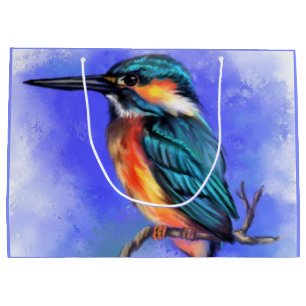 Sac Cadeau Oiseau Martin-Pêcheur - Peinture