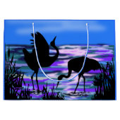 Sac Cadeau Oiseaux Grues - Danse d'Amour (Devant)