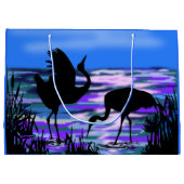 Sac Cadeau Oiseaux Grues - Danse d'Amour (Dos)