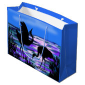 Sac Cadeau Oiseaux Grues - Danse d'Amour (Dos Angle)