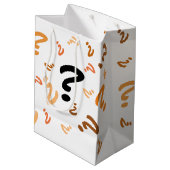 Sac cadeau - Orange Points d'interrogation (Dos Angle)
