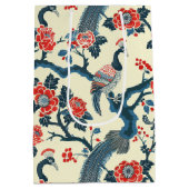 Sac cadeau Oriental Rouge & Bleu Floral Peacock (Dos)