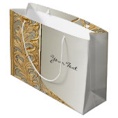 Sac cadeau orné d'or moderne (Dos Angle)