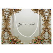 Sac Cadeau Orné Élégant Doré (Dos)