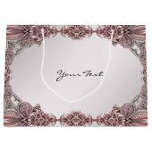 Sac cadeau ornemental rose (Devant)