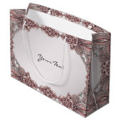 Sac cadeau ornemental rose (Dos Angle)