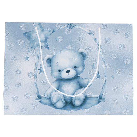 Sac cadeau Ours Bleu Teddy (Dos)