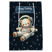 Sac cadeau Ours de l'espace mou pour la fête d'ann (Dos)