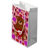 Sac cadeau Ours en peluche de Saint-Valentin (Dos Angle)