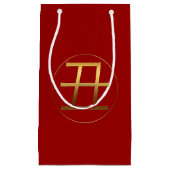 Sac cadeau Ox Année 2021 Symbole en or S (Devant)