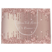 Sac cadeau pailleté or rose avec texte personnalis (Dos)