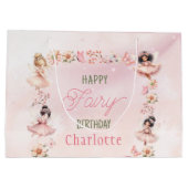 Sac Cadeau Pailleté Rose Fée (Dos)