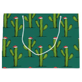 Sac Cadeau Papier d'enveloppement de cactus de Noël grand  (Devant)