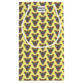 Sac cadeau Papillon Arc-en-ciel (jaune) (Dos)