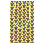 Sac cadeau Papillon Arc-en-ciel (jaune) (Devant)