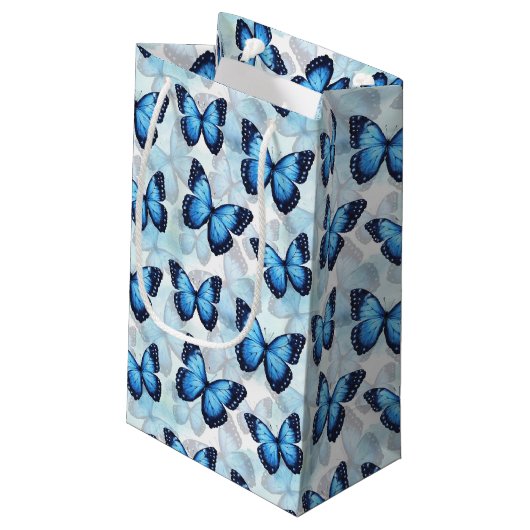 Sac cadeau Papillon bleu (Dos Angle)