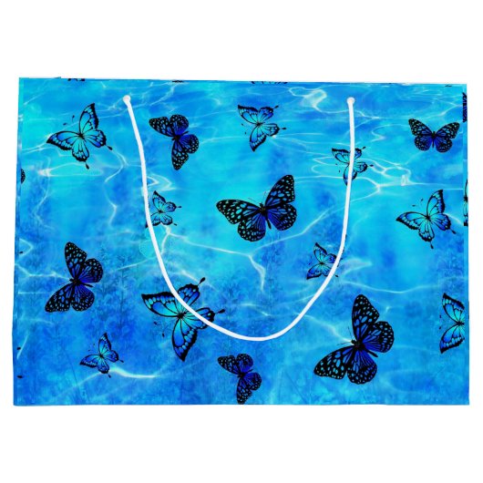 Sac cadeau Papillon bleu (Dos)