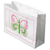 Sac cadeau Papillon rose de printemps (Devant Angle)